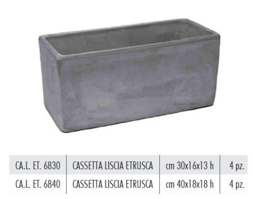 Cassetta Liscia Etrusca 30X16X13