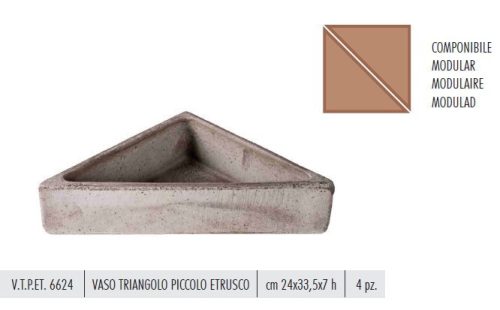 Vaso Triangolo Piccolo Etrusco 24X33
