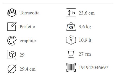 Vaso Perfetto 29 Graf. Et.