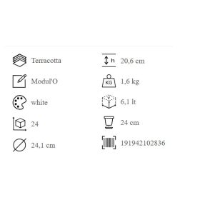 Vaso Cono Modul'O 24 W.G.