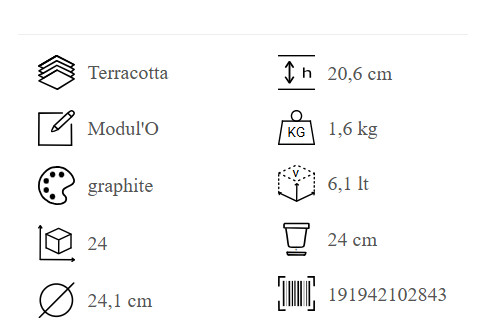 Vaso Cono Modul'O 24 Graf.