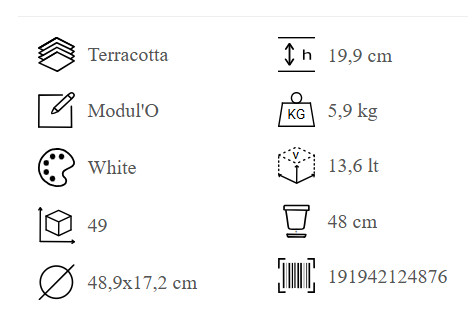 KIT CASS.+SOTT. MODUL'O WHITE