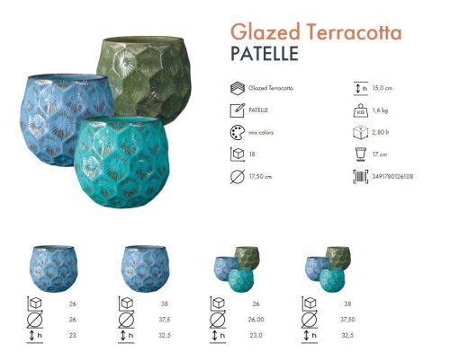 Vaso Patelle 18 Mix Colori