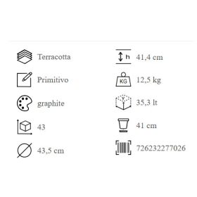 VASO CONICO PRIM.GRAFITE CM.43