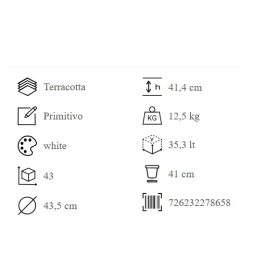 Vaso Conico Prim. White 43