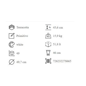 VASO CONICO PRIM. WHITE CM.49