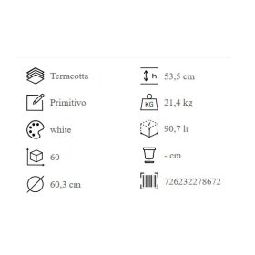 Vaso Conico Prim. White 60