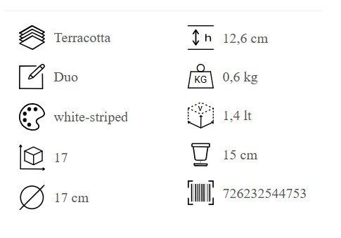 Vasum Duo Bianco Grafite 17