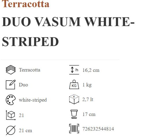 Vasum Duo Bianco Grafite 21