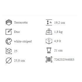 Vasum Duo Bianco Grafite 25