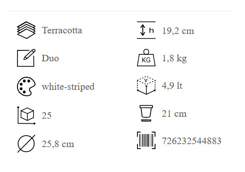Vasum Duo Bianco Grafite 25