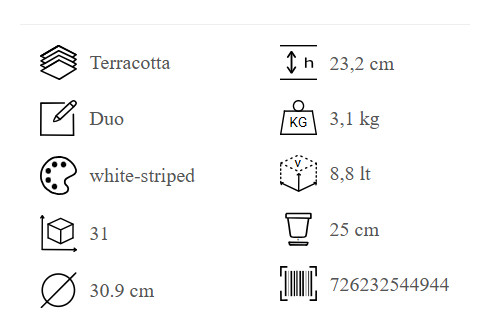 Vasum Duo Bianco Grafite 31