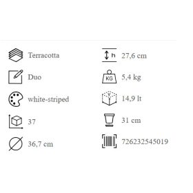 Vasum Duo Bianco Grafite 37