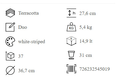 Vasum Duo Bianco Grafite 37