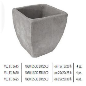Vaso Liscio Etrusco 15X15X20
