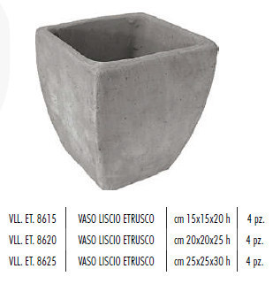Vaso Liscio Etrusco 15X15X20
