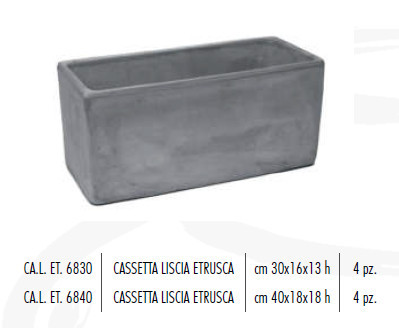 Cassetta Liscia Etrusca 45x12x12