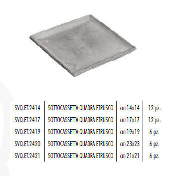 Sottocassetta Quadra Etrusco .17X17