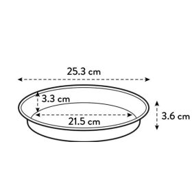 Green Basics Saucer 25 Leaf Green