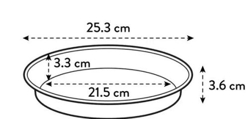 Green Basics Saucer 25 Leaf Green