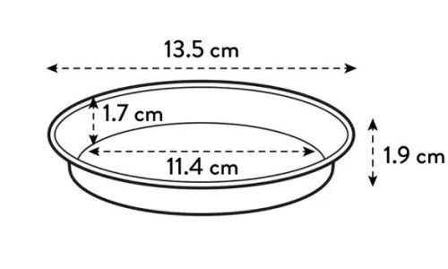 Green Basics Saucer 14 Leaf Green