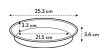 green basics saucer 25 stone green