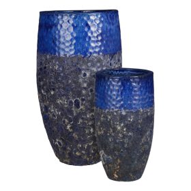 Vulcano B round blue - h64xd35cm
