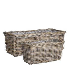 Marcia basket rectangle grey set