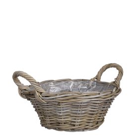 Marcia basket round grey - h15xd35cm