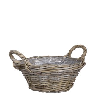 Marcia basket round grey - h15xd35cm