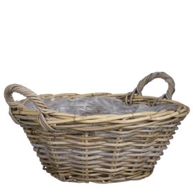 Marcia basket round grey - h18xd43cm