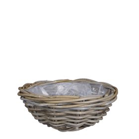 Marcia basket round grey - h12xd30cm