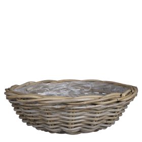 Marcia basket round grey - h12xd41cm