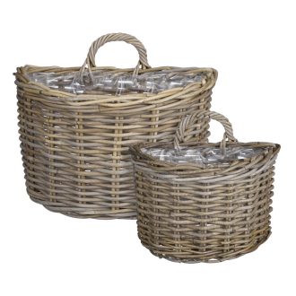 Marcia basket wallhanger grey set