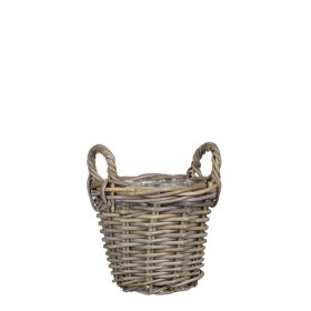 Marcia basket round grey - h19xd25cm
