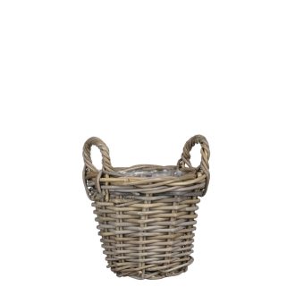Marcia basket round grey - h19xd25cm