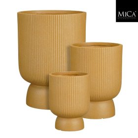 Nuovo pot round l. brown set of 3