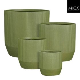 Nuovo pot round green set of 4