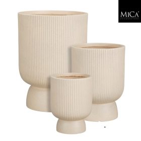 Nuovo pot round cream set of 3