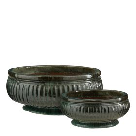 Bauru bowl round petrol set of 2 - h