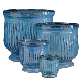 Bauru A round blue set of 4 - h53xd5