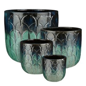 Tuapi A round petrol set of 4 - h45x