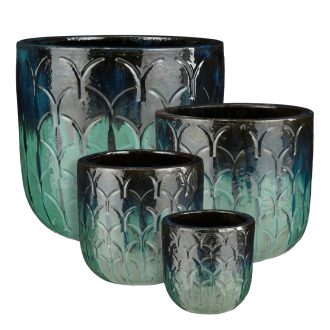 Tuapi A round petrol set of 4 - h45x