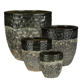 Vulcano A round anthracite set of 4