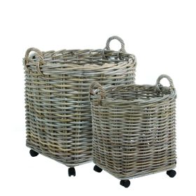 Marcia basket round grey set of 2