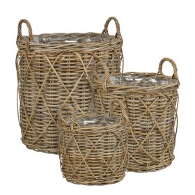 Rosia basket round grey set of 3