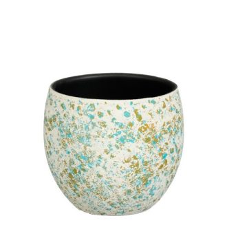 Nikai pot round l. blue - h16xd17cm