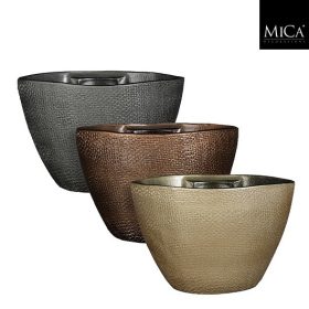 Porto pot oval gold anthracite bronz