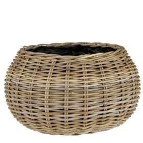 Marcia basket round grey - h35xd55cm
