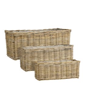 Marcia basket rectangle grey set